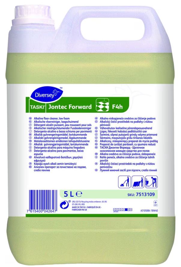 Diversey Taski Jontec Forward, 5л Лужний миючий засіб для підлоги, низька піна